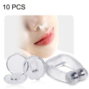 10 PCS Mini Portable Silicone Magnetic Snoring Stopper - 1