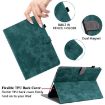 Nokia T10 Tablet Case - Dark Green Tiger Pattern PU - 5