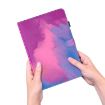 Nokia T10 Watercolor Pattern Flip Leather Tablet Case - Purple Red - 5