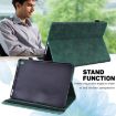 Nokia T10 Green Leather Tablet Case - Peacock Embossed Pattern - 6
