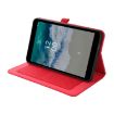 Nokia T10 Red Tablet Leather Case - Fabric PU + TPU Flip - 5