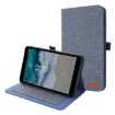 Nokia T10 Fabric PU + TPU Flip Tablet Leather Case - Dark Blue - 1
