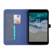 Nokia T10 Fabric PU + TPU Flip Tablet Leather Case - Dark Blue - 4