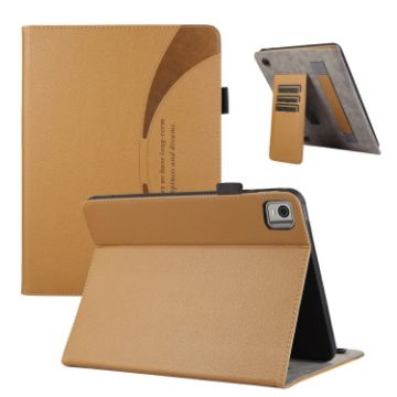 Nokia T21 10.4 2022 Tablet Case - Brown Leather Sucker Cover - 1
