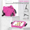 Nokia T20 10.36 2021 Ice Baby EVA Shockproof Tablet Case - Rose Red+Black - 4