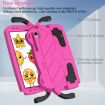 Nokia T20 10.36 2021 Ice Baby EVA Shockproof Tablet Case - Rose Red+Black - 7