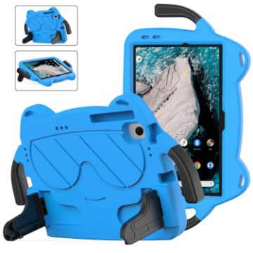 Nokia T20 10.36 2021 Tablet Case - Shockproof Hard PC - Sky Blue+Black - 1
