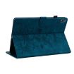 Nokia T20 10.4 2021 Lily Embossed Leather Tablet Case - Dark Blue - 6