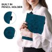 Nokia T10 Lily Embossed Leather Tablet Case - Dark Blue - 7