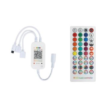 WiFi Smart RGB LED Strip Controller for Alexa, 5-24V, 40-keys - 1