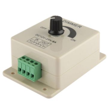 Single Color LED Dimmer Switch Controller for Strip Light - 8A Output - 1