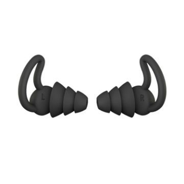 iMeBoBo A1 Shark Fin Nano Silicone Earplugs, Three Layer Black - 1