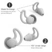 iMeBoBo A1 Shark Fin Nano Silicone Earplugs, Three Layer Black - 3