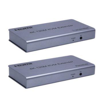 KVM 120m 4K HD Extender HDMI Transmitter + Receiver EU Plug - 1