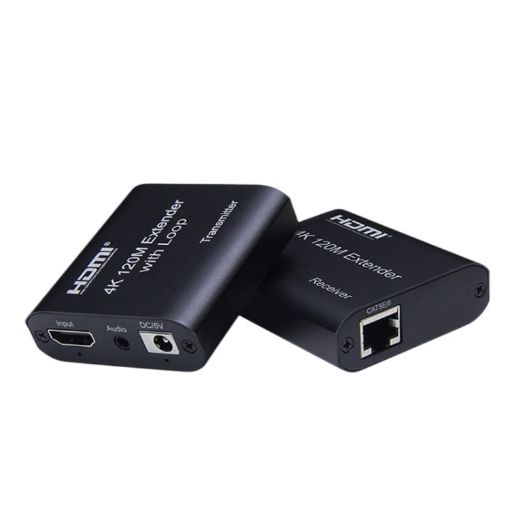 HDMI to RJ45 120m Network Extender - 4K HD - EU Plug - 1