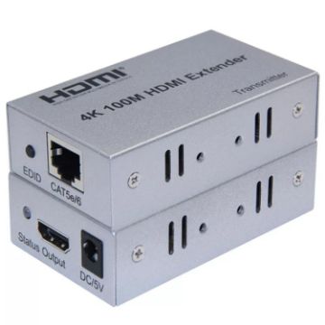 HDMI to RJ45 Ethernet Cable Extender 100m - 4K HD Signal Amplifier - 1
