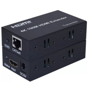 HDMI to RJ45 Ethernet Cable Extender 100m 4K HD Signal Amplifier US Plug - 1