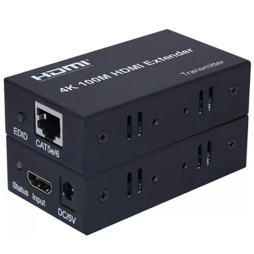 HDMI to RJ45 Ethernet Cable Extender 100m 4K HD Signal Amplifier US Plug - 1