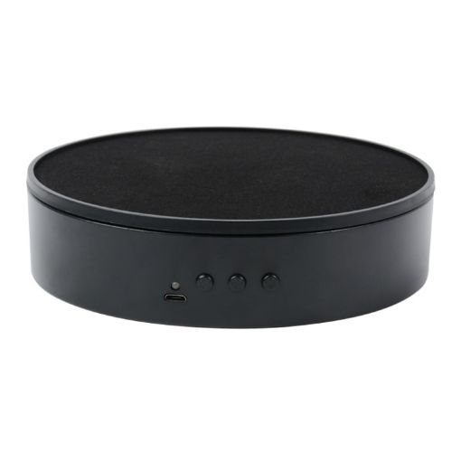 Adjustable Speed Rotating Display Stand Turntable (Black Velvet) - 1