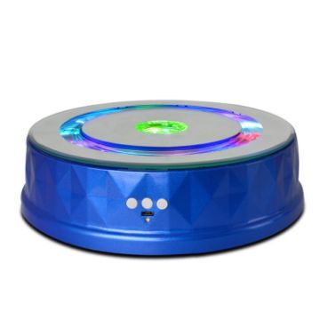 LED Electric Rotating Turntable Display Stand (Blue) - 1