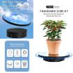 22cm Mirror Electric Rotating Display Stand White - 2