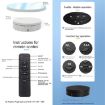 22cm Mirror Electric Rotating Display Stand White - 4