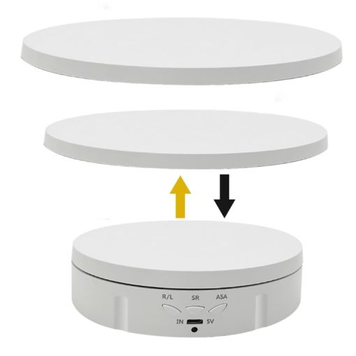 Electric Rotating Display Stand Turntable - White - 1