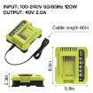 RYOBI PO401/PO403/PO400 Battery Charger, AU Plug - 36-40V Tool Cutting Machine - 3