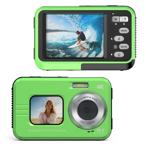 WDC901 Waterproof 48MP HD Dual Screen Camera - Green - 1