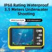 WDC901 Waterproof 48MP HD Dual Screen Camera UK Plug (Yellow) - 7