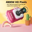 2.4 Inch IPS Screen Kids Digital Camera 48MP Dual Lens Mini Video Camera Pink Bunny - 4