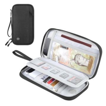 HAWEEL Clutch Bag Passport Wallet - Black - 1
