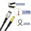 15cm BNC Female to SMB Male RG174 Coaxial Cable - 3