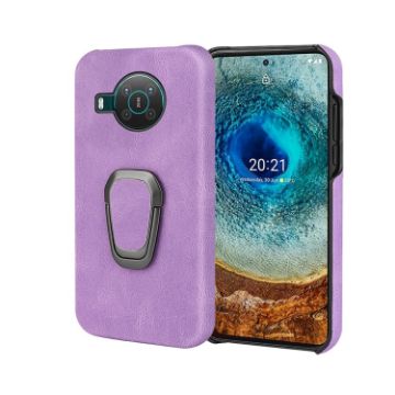 Nokia X10/X20 Ring Holder PU Phone Case - Purple - 1