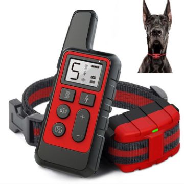 500m Dog Training Bark Stopper Remote Control Electric Shock Collar - 1