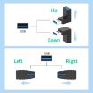 ENKAY USB 3.0 Adapter 90 Degree Male to Female Coupler - Vertical Down - 5