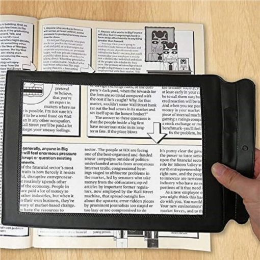 Handheld Soft PVC Full Page 3X Magnifier - 1