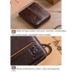 BULL CAPTAIN 042 RFID Anti-theft Cowhide Business Card Holder Zipper Wallet - 4