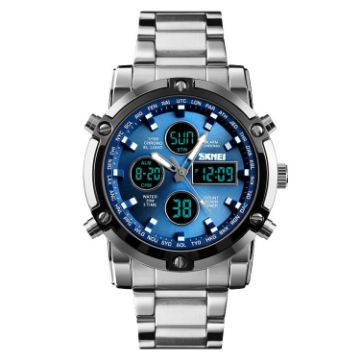 SKMEI 1389 Men's Business Digital Watch Blue - 1