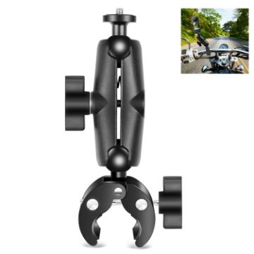 PULUZ Motorcycle Crab Clamp Handlebar Mount for GoPro - Black - 1