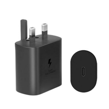 Samsung TA800 PD/PPS 25W Type-C Port Charger - UK Plug (Black) - 1
