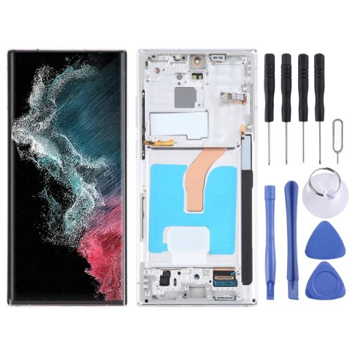 Samsung Galaxy S22 Ultra 5G LCD Screen Digitizer Assembly (White) - 1