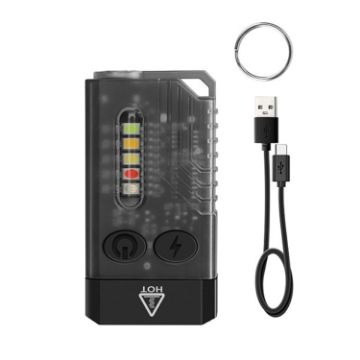V10 Portable Keychain Light USB Rechargeable Mini Flashlight - 1
