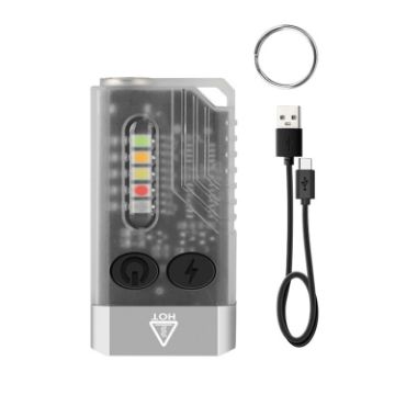 V10 Portable Keychain Light USB Rechargeable Mini Flashlight - 1