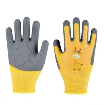 TPE Children Cartoon Gloves Hamster Parrot - Size M Yellow - 1