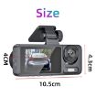 High-Def Night Vision Driving Recorder, Dual Recording 2K+720P, GPS Track - 3
