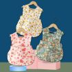 Children Summer Sleeveless Bibs Flowery Eating Reversible Clothes, Yellow Sunflower Size 110 - 2