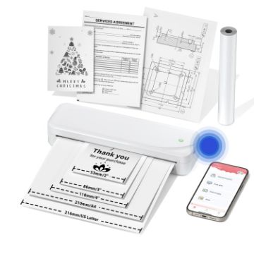 Phomemo M833 Wireless Bluetooth Thermal Printer - White - 1