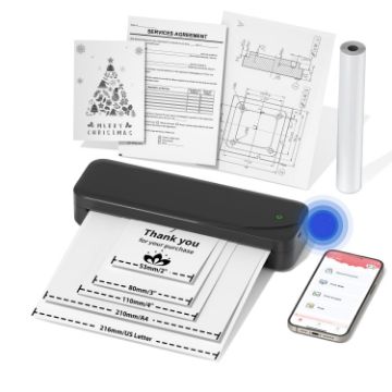 Phomemo M833 Wireless Bluetooth Thermal Printer - Black - 1