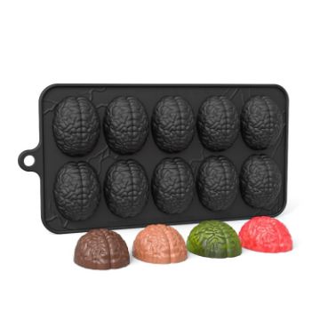 10 Grids Brain Halloween Chocolate Mould - DIY Candy Soft Molds - 1